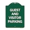 Signmission Designer Series Guest and Visitor Parking, Green & White Aluminum Sign, 18" x 24", GW-1824-23933 A-DES-GW-1824-23933 - alternate 1